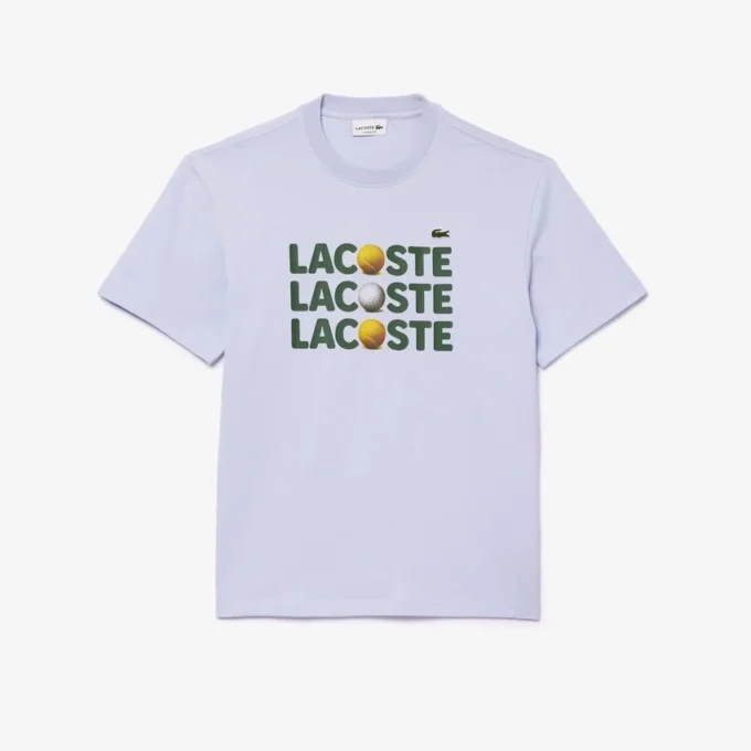 T-shirt da uomo in cotone pesante con stampa a palline T-shirt da uomo in cotone pesante con stampa a palline
