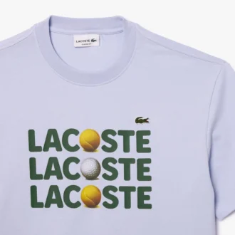 T-shirt da uomo in cotone pesante con stampa a palline