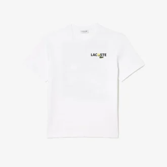 T-shirt da uomo in cotone pesante con stampa sul retro