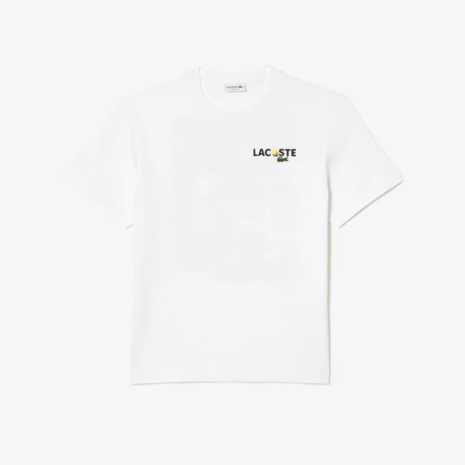 T-shirt da uomo in cotone pesante con stampa sul retro T-shirt da uomo in cotone pesante con stampa sul retro