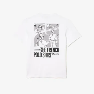 T-shirt da uomo in cotone pesante con stampa sul retro
