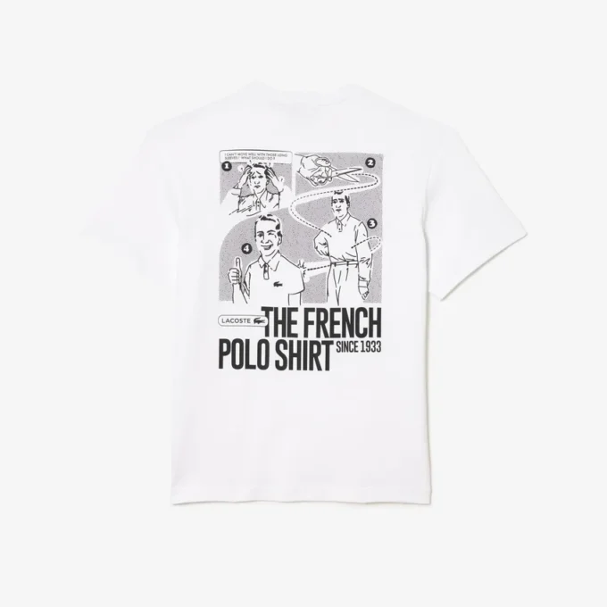 T-shirt da uomo in cotone pesante con stampa sul retro T-shirt da uomo in cotone pesante con stampa sul retro