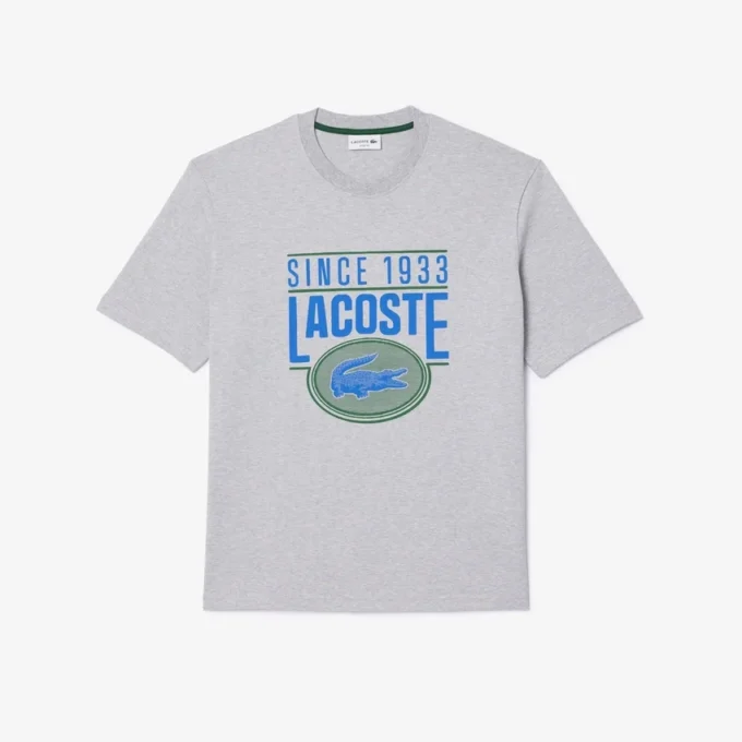 T-shirt da uomo in cotone pesante stampata, vestibilità ampia T-shirt da uomo in cotone pesante stampata, vestibilità ampia