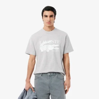 T-shirt da uomo in cotone stampato, vestibilità classica T-shirt da uomo in cotone stampato, vestibilità classica