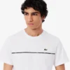 T-shirt da uomo in jersey di cotone con bordi con logo T-shirt da uomo in jersey di cotone con bordi con logo
