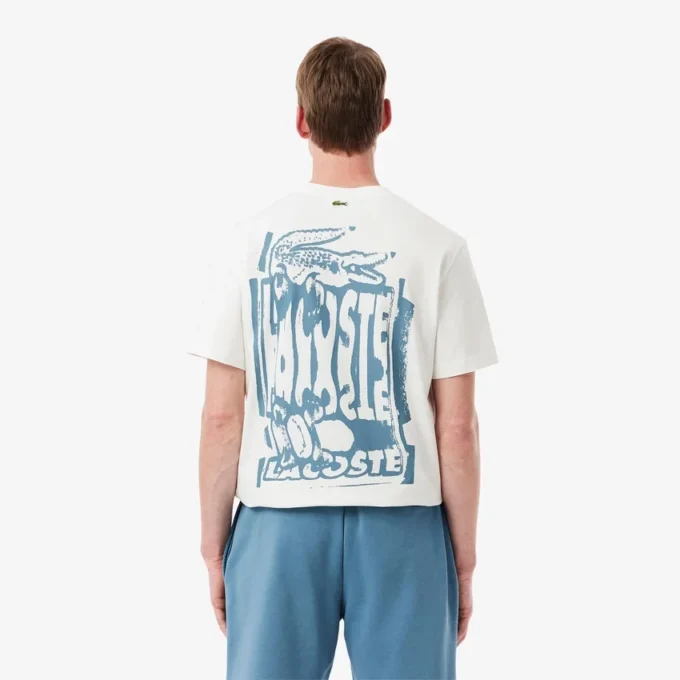 T-shirt da uomo in jersey di cotone con stampa T-shirt da uomo in jersey di cotone con stampa