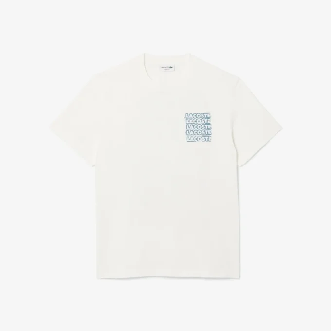 T-shirt da uomo in jersey di cotone con stampa T-shirt da uomo in jersey di cotone con stampa