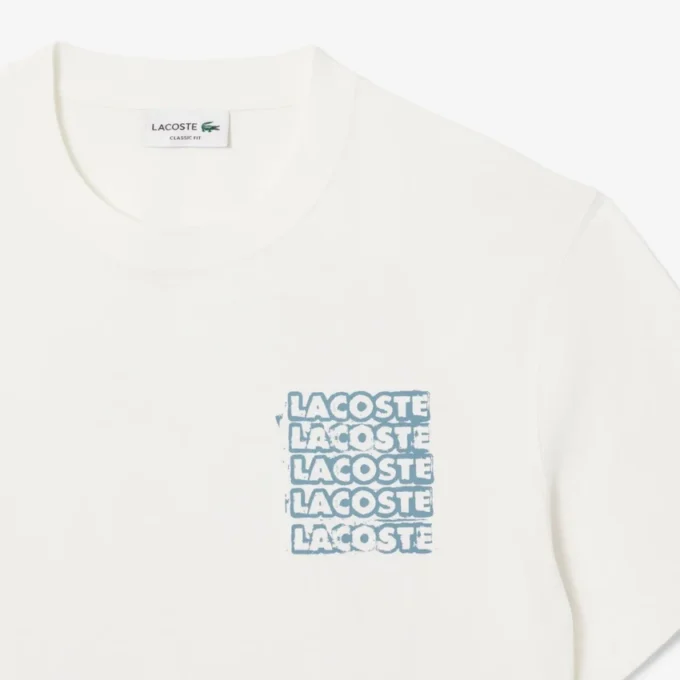 T-shirt da uomo in jersey di cotone con stampa T-shirt da uomo in jersey di cotone con stampa