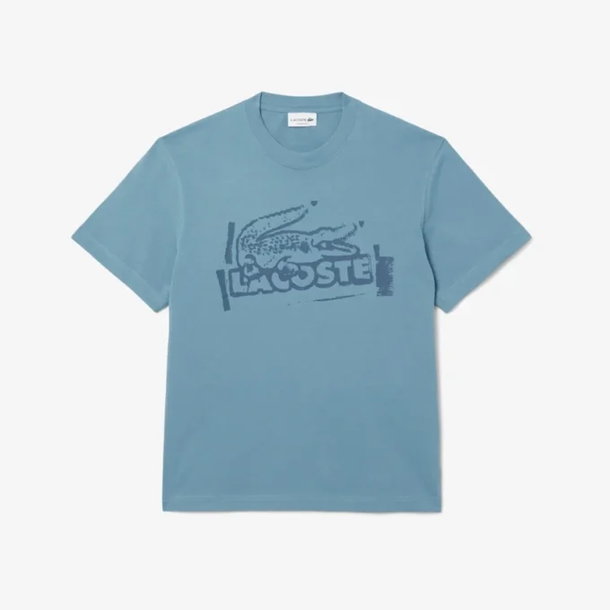 T-shirt da uomo in jersey di cotone stampato T-shirt da uomo in jersey di cotone stampato