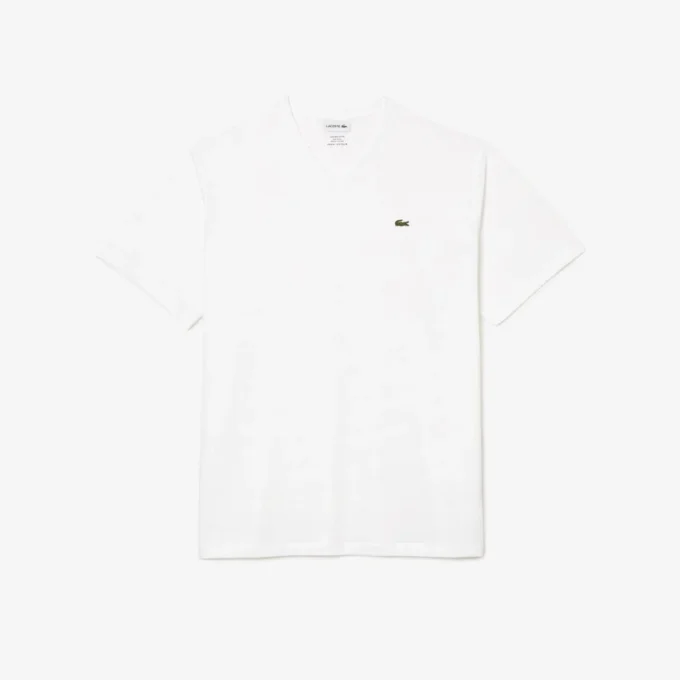 T-shirt da uomo in Pima con scollo a V e vestibilità ampia T-shirt da uomo in Pima con scollo a V e vestibilità ampia
