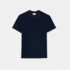 T-shirt da uomo in piqué elasticizzato con colletto a righe T-shirt da uomo in piqué elasticizzato con colletto a righe