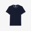 T-shirt da uomo in piqué elasticizzato con colletto a righe T-shirt da uomo in piqué elasticizzato con colletto a righe