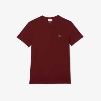 T-shirt da uomo leggera in cotone Pima con scollo a V