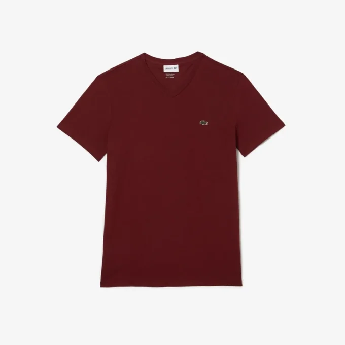 T-shirt da uomo leggera in cotone Pima con scollo a V T-shirt da uomo leggera in cotone Pima con scollo a V
