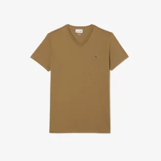 T-shirt da uomo leggera in cotone Pima con scollo a V