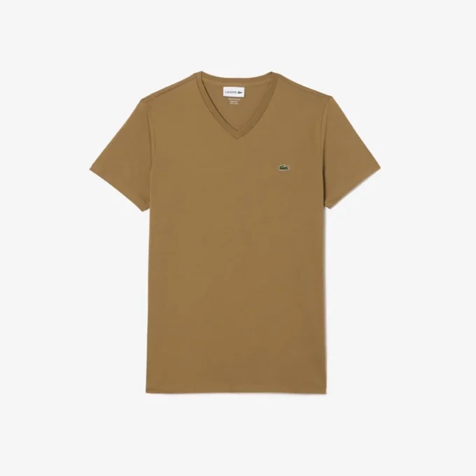 T-shirt da uomo leggera in cotone Pima con scollo a V T-shirt da uomo leggera in cotone Pima con scollo a V
