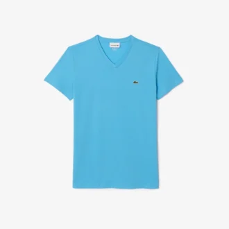 T-shirt da uomo leggera in cotone Pima con scollo a V T-shirt da uomo leggera in cotone Pima con scollo a V