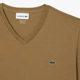 T-shirt da uomo leggera in cotone Pima con scollo a V
