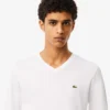 T-shirt da uomo leggera in cotone Pima con scollo a V T-shirt da uomo leggera in cotone Pima con scollo a V