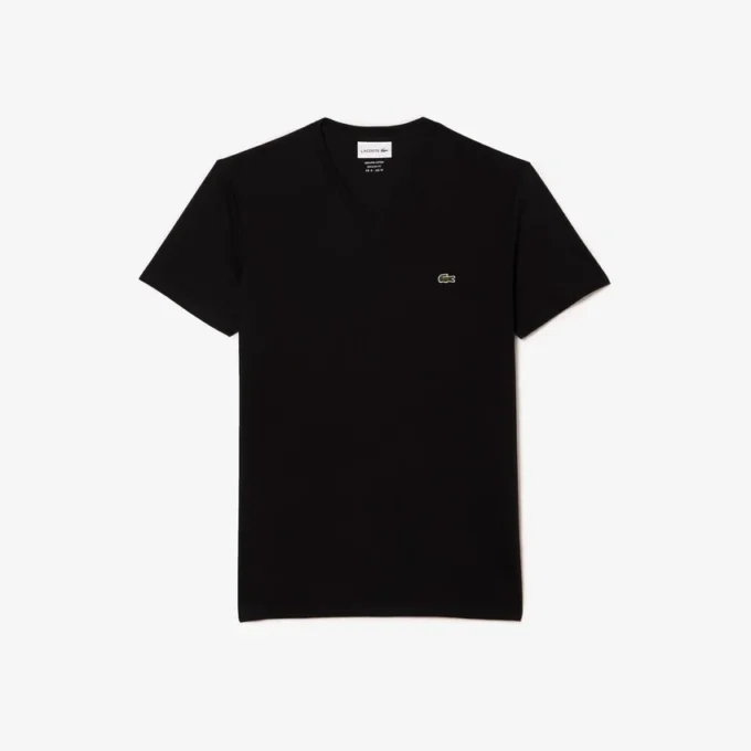 T-shirt da uomo leggera in cotone Pima con scollo a V
