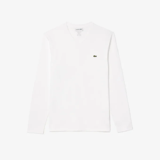 T-shirt da uomo leggera in cotone Pima con scollo a V T-shirt da uomo leggera in cotone Pima con scollo a V