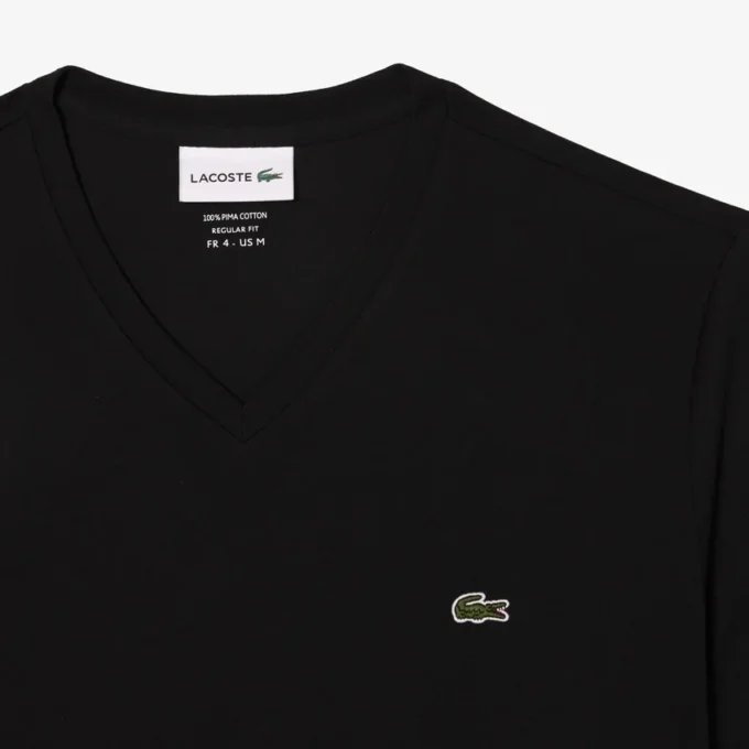 T-shirt da uomo leggera in cotone Pima con scollo a V