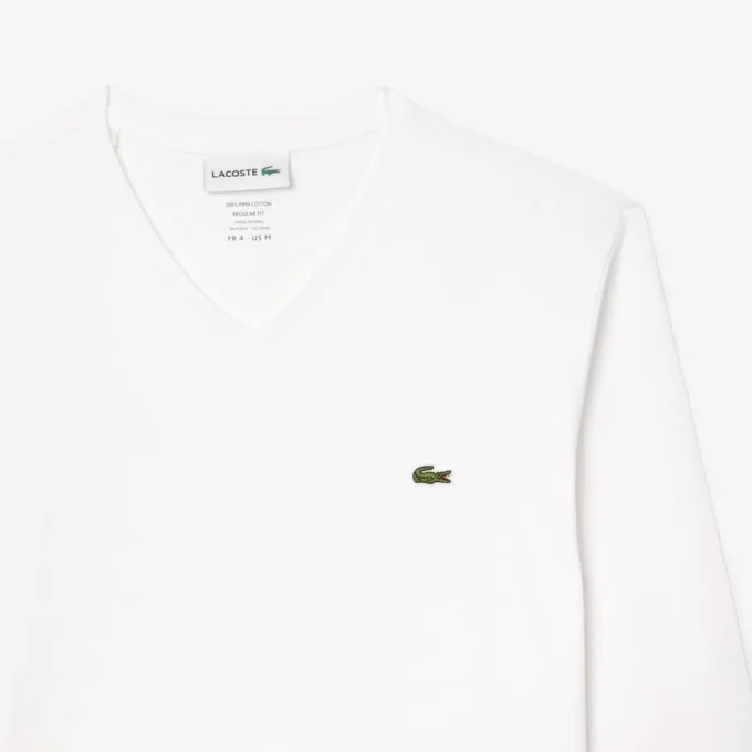 T-shirt da uomo leggera in cotone Pima con scollo a V T-shirt da uomo leggera in cotone Pima con scollo a V