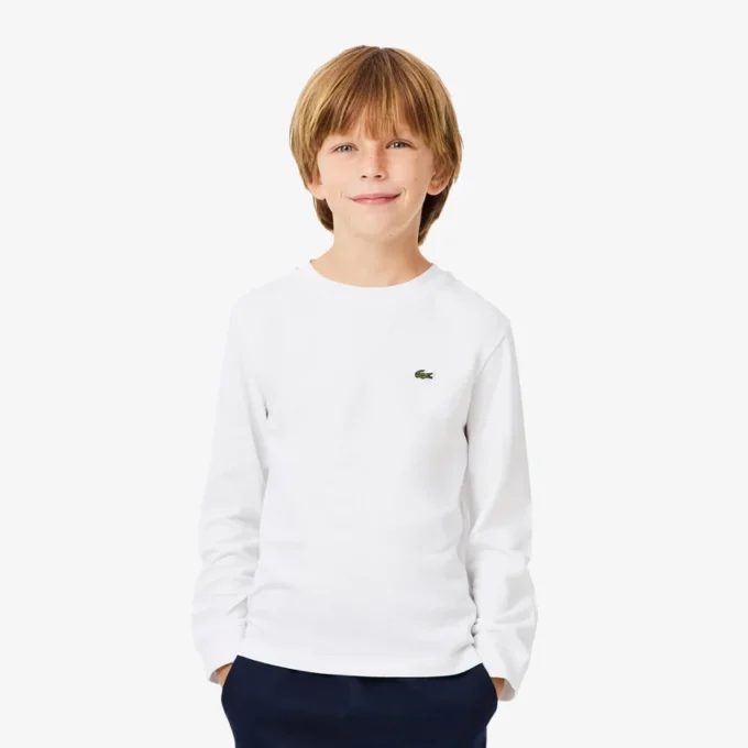 T-shirt in cotone a maniche lunghe per bambini