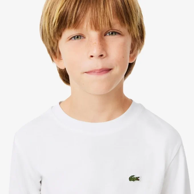 T-shirt in cotone a maniche lunghe per bambini