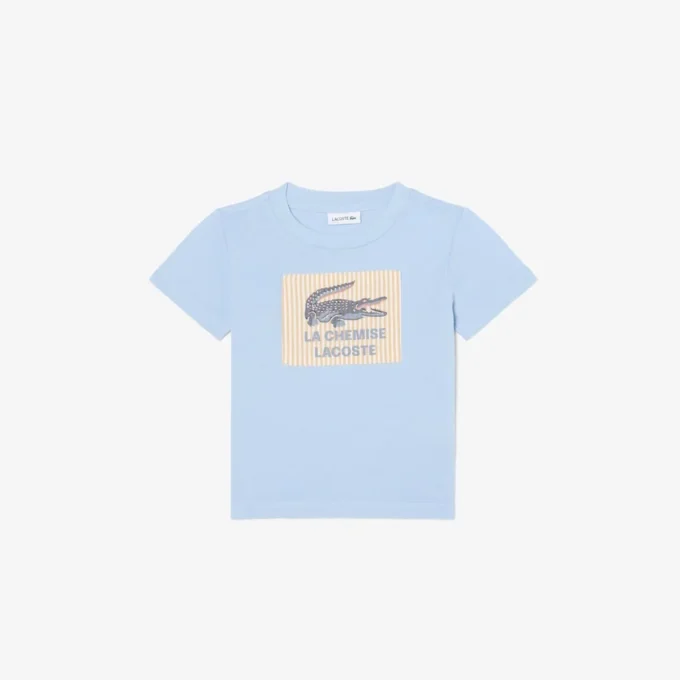 T-shirt in cotone con badge T-shirt in cotone con badge