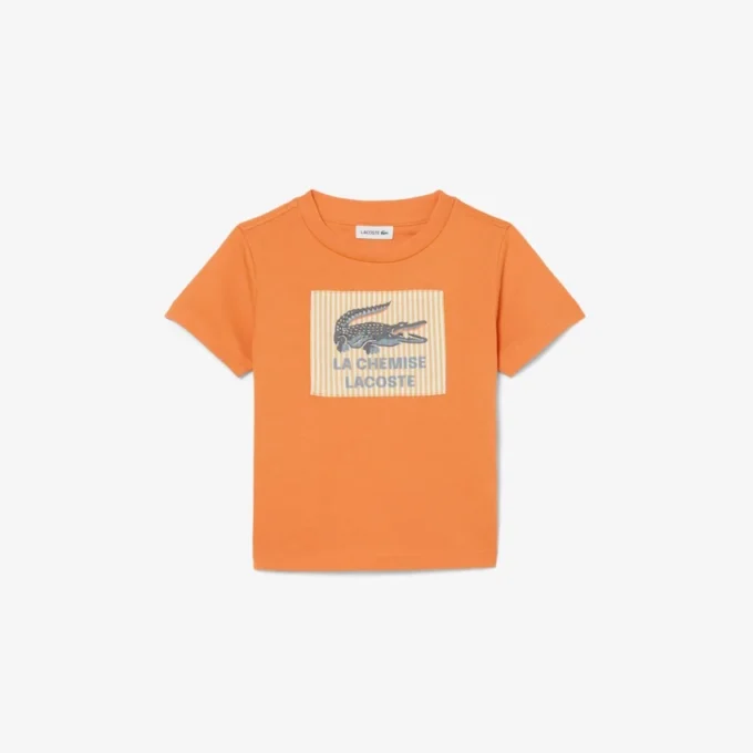T-shirt in cotone con badge T-shirt in cotone con badge