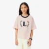 T-shirt in cotone con badge a contrasto T-shirt in cotone con badge a contrasto