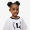 T-shirt in cotone con badge a contrasto T-shirt in cotone con badge a contrasto