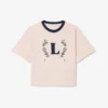 T-shirt in cotone con badge a contrasto T-shirt in cotone con badge a contrasto