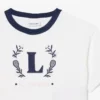 T-shirt in cotone con badge a contrasto T-shirt in cotone con badge a contrasto
