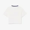 T-shirt in cotone con badge a contrasto T-shirt in cotone con badge a contrasto
