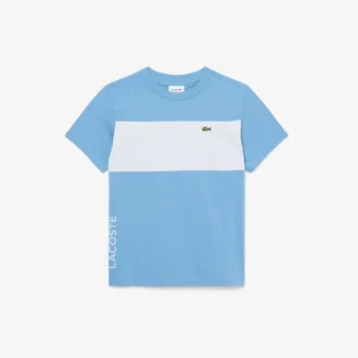 T-shirt in cotone con blocchi di colore