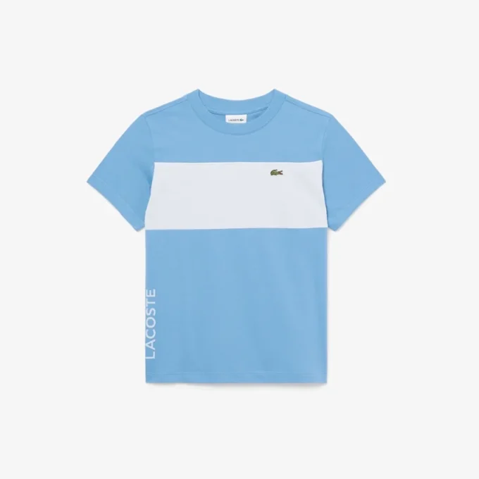 T-shirt in cotone con blocchi di colore T-shirt in cotone con blocchi di colore