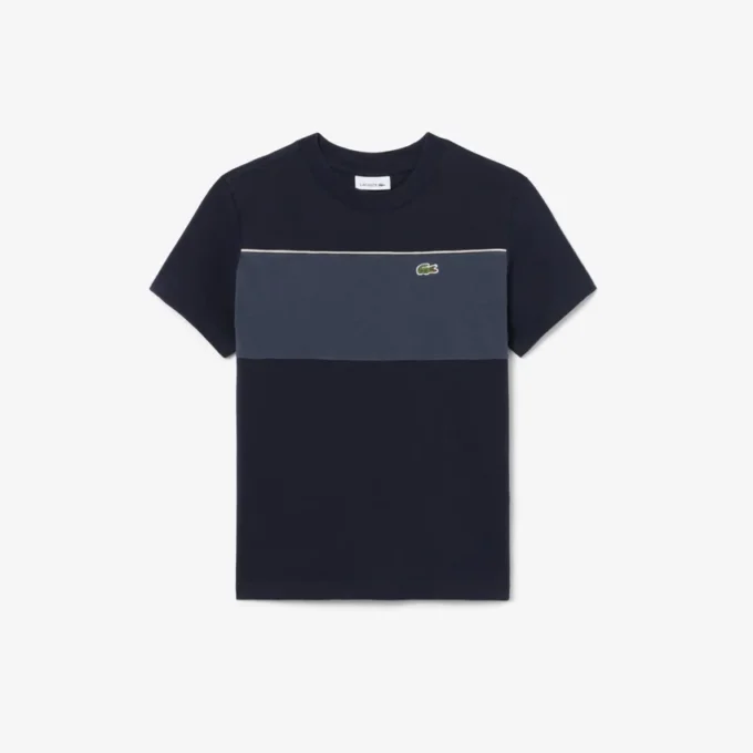 T-shirt in cotone con blocchi di colore T-shirt in cotone con blocchi di colore