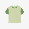 T-shirt in cotone con bordi a contrasto T-shirt in cotone con bordi a contrasto