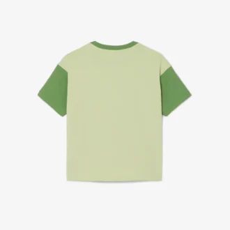 T-shirt in cotone con bordi a contrasto