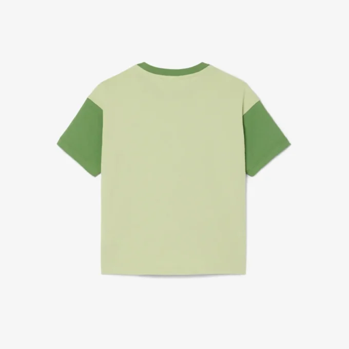 T-shirt in cotone con bordi a contrasto T-shirt in cotone con bordi a contrasto
