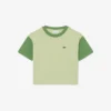 T-shirt in cotone con bordi a contrasto T-shirt in cotone con bordi a contrasto