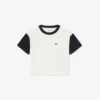 T-shirt in cotone con bordi a contrasto T-shirt in cotone con bordi a contrasto