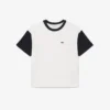T-shirt in cotone con bordi a contrasto T-shirt in cotone con bordi a contrasto