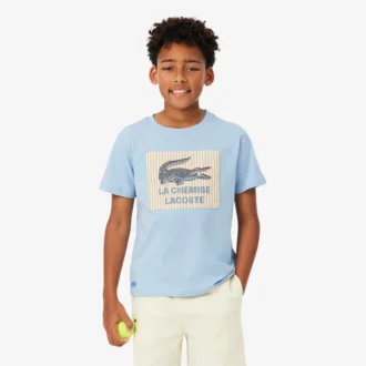 T-shirt in cotone con dettaglio badge
