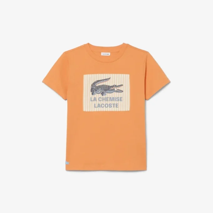 T-shirt in cotone con dettaglio badge T-shirt in cotone con dettaglio badge