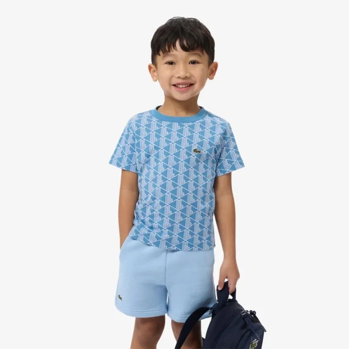 T-shirt in cotone con monogramma T-shirt in cotone con monogramma