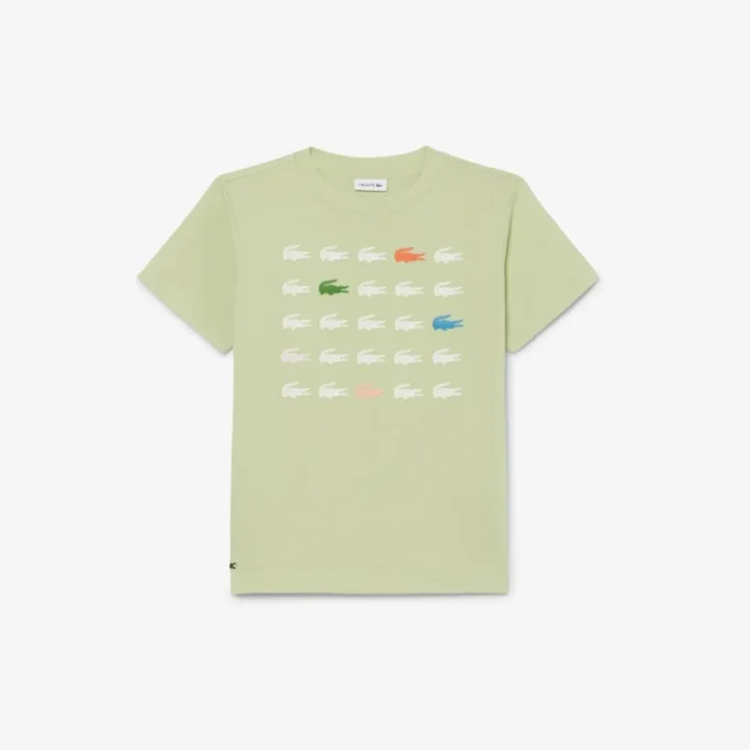 T-shirt in cotone con stampa coccodrillo T-shirt in cotone con stampa coccodrillo