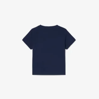 T-shirt in cotone con stampa coccodrillo